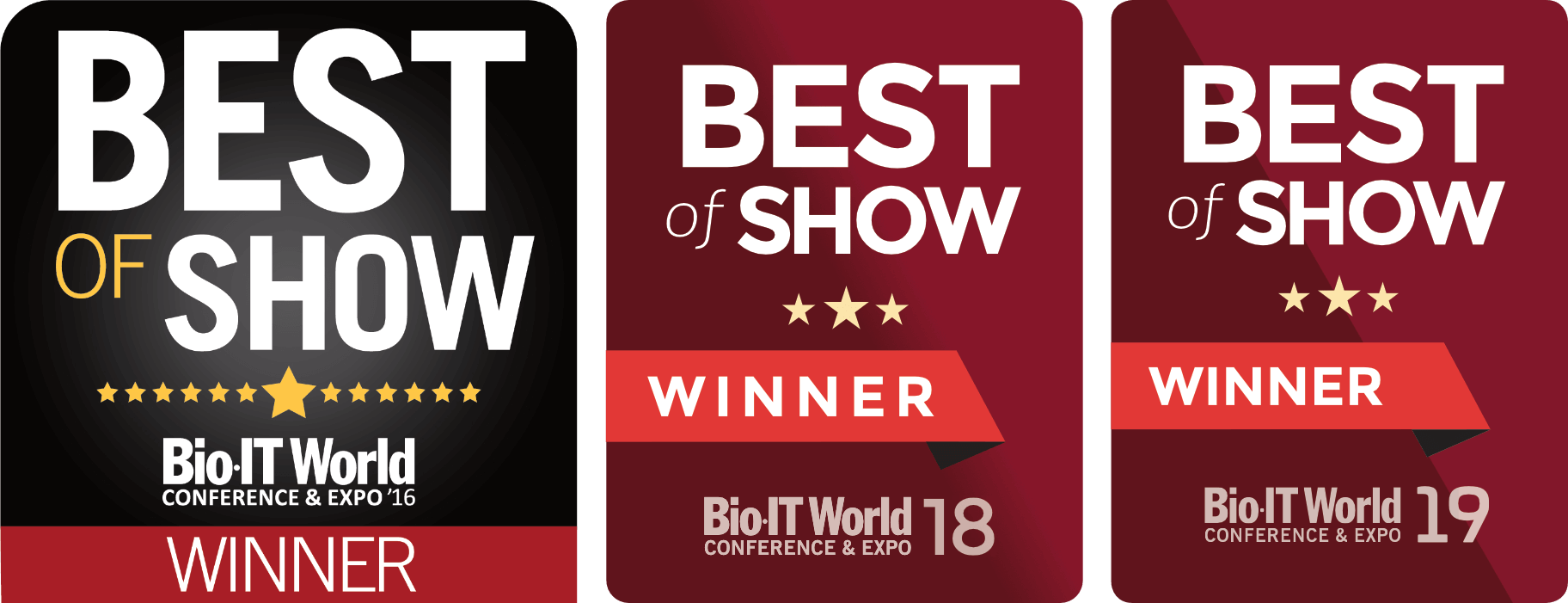 Three Best of Show winner awards